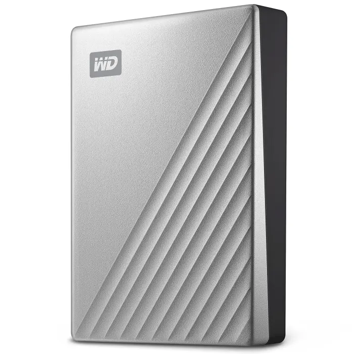 WD 5TB My Passport Ultra for Mac Silver, Portable External Hard Drive, backup software with defense against ransomware, and password protection, USB-C and USB 3.1 - WDBPMV0050BSL-WESN - Image 1