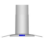 COSMO COS-668ICS900 36 in. Lumin Collection 380 CFM Ducted Island Range Hood, Soft Touch Controls, LED Lights, Stainless Steel - Image 14