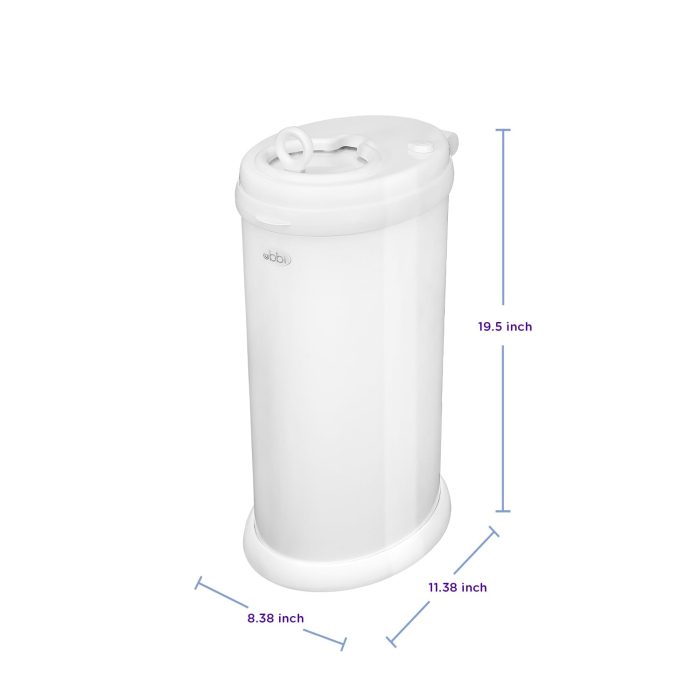 Ubbi Steel Diaper Pail, Odor Locking, No Special Bag Required, Award-Winning, Registry Must-Have, White - Image 11