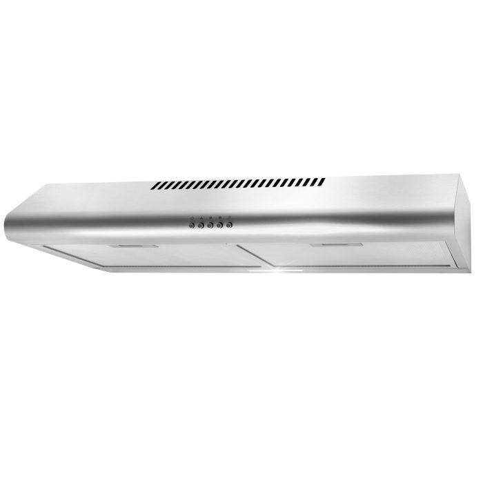 COSMO COS-5MU30 30 in. Delta Collection Ducted Under Cabinet Range Hood, Button Controls, Reusable Filters, LED Lights, Stainless Steel - Image 4