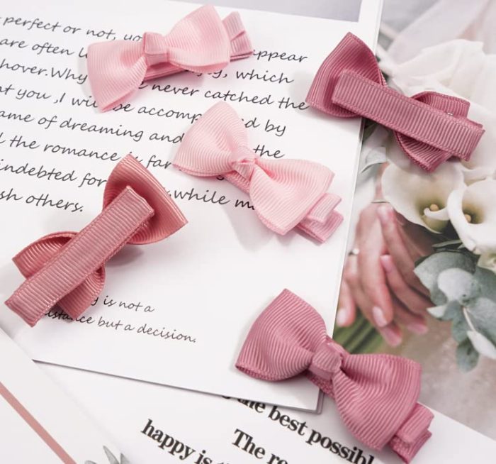 CÉLLOT Baby Hair Clips 50PCS Baby Girls Fully Lined Baby Bows Hair Pins Tiny 2" Hair Bows Alligator Clips for Baby Girls Infants Toddlers in Pairs - Image 3