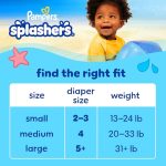 Pampers Swim Diapers - Splashers - Size 4, 18 Count, Gap-Free Disposable Baby Swimming Pants - Image 3