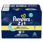 Pampers ZZZ Overnight Diapers, Size 7 (41+ lbs), 36 Count, Nighttime Protection Disposable Baby Diaper, Night Time Leak and Skin Protection - Image 2