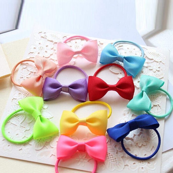 Baby Hair Ties with Bows for Toddler - 2 Inch Elastic Ponytail Holders Small Hair Ties For Baby Girls Infants Hair Accessories 40 Pieces - Image 3