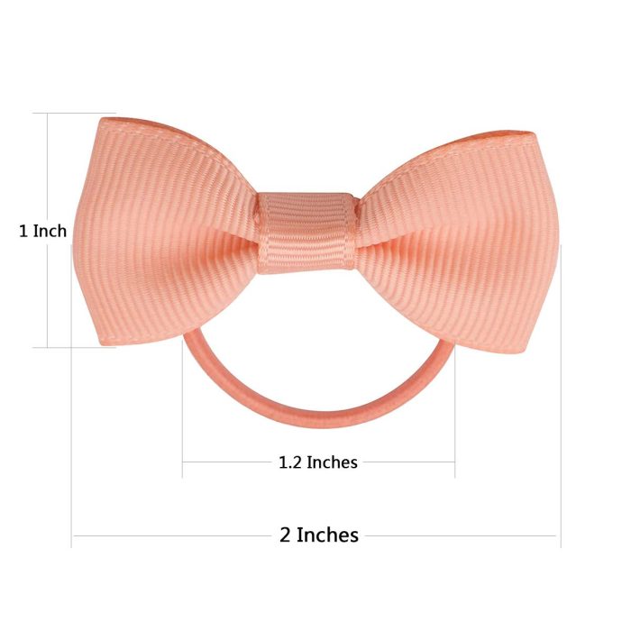 Baby Hair Ties with Bows for Toddler - 2 Inch Elastic Ponytail Holders Small Hair Ties For Baby Girls Infants Hair Accessories 40 Pieces - Image 2