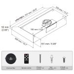 AMZCHEF Under Cabinet Range Hood 30 Inch, 750CFM Stainless Steel Kitchen Stove Vent Hood 3 Speed Exhaust Fan Touch/Remote/Gesture Control LED lights Time Setting Dishwasher-Safe Baffle Filters - Image 2