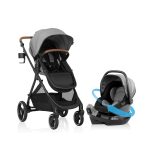 Evenflo Shyft Intuiti Travel System with Revolve180 LiteMax™ NXT Rotating Rear-Facing Lightweight Preemie and Infant Car Seat 3-30 lbs. (Fossil Gray)