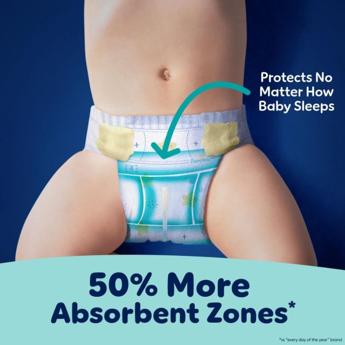 Pampers ZZZ Overnight Diapers, Size 7 (41+ lbs), 36 Count, Nighttime Protection Disposable Baby Diaper, Night Time Leak and Skin Protection - Image 16
