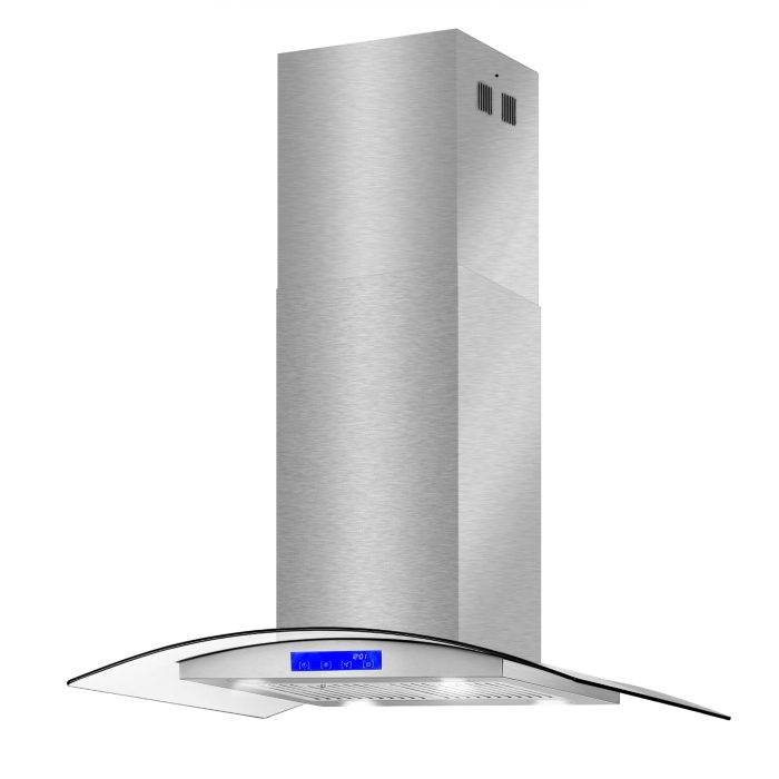COSMO COS-668ICS900 36 in. Lumin Collection 380 CFM Ducted Island Range Hood, Soft Touch Controls, LED Lights, Stainless Steel - Image 7