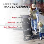 gb Pockit+ All-Terrain, Ultra Compact Lightweight Travel Stroller with Canopy and Reclining Seat in Velvet Black - Image 4