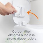 Playtex Diaper Genie Complete Pail with Built-In Odor Controlling Antimicrobial, Includes Pail & 1 Refill, White , 8.36 Pound - Image 9