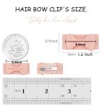 CÉLLOT 40pcs Mini 1.2" Grosgrain Ribbon Snap Clips - Tiny Fine Thin Hair Bows in Pairs for Baby Girls, Toddlers, and Infants - Image 8