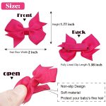 2" Baby Hair Clips Fully Lined Bows Tiny Alligator Clips for Infants and Toddlers in Pairs - Image 9
