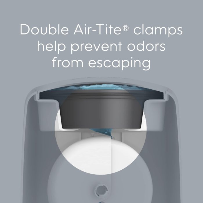 Playtex Diaper Genie Complete Pail with Built-In Odor Controlling Antimicrobial, Includes Pail & 1 Refill, White , 8.36 Pound - Image 11