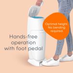 Playtex Diaper Genie Complete Pail with Built-In Odor Controlling Antimicrobial, Includes Pail & 1 Refill, White , 8.36 Pound - Image 10