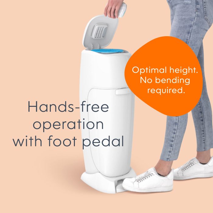 Playtex Diaper Genie Complete Pail with Built-In Odor Controlling Antimicrobial, Includes Pail & 1 Refill, White , 8.36 Pound - Image 10