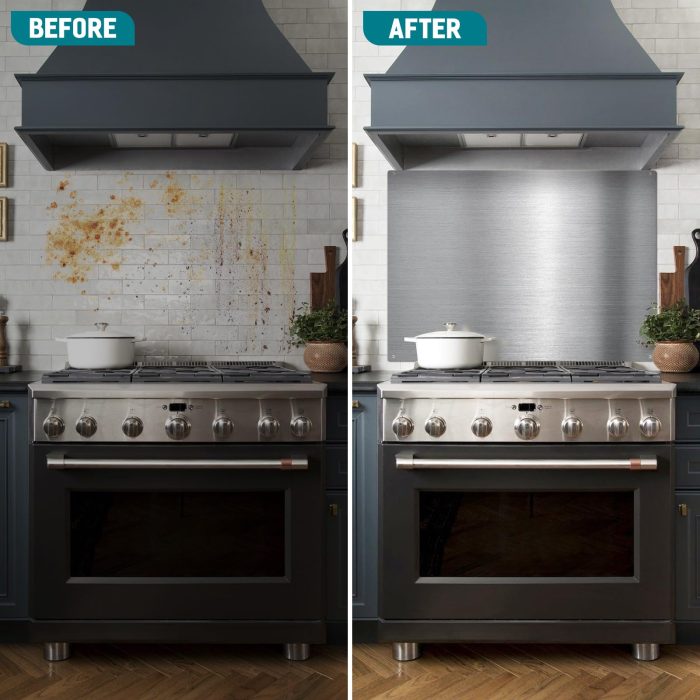 VENFAN 24" x 30" Stainless Steel Backsplash for Stove - Ultra Flat Metal Splatter Guard for Kitchen Wall, Stove Backsplash Panel with 4 Pre-Drilled Holes, Easy Install - Image 4