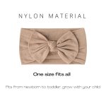Prohouse 20PCS Baby Nylon Headbands Hairbands Hair Bow Elastics for Baby Girls Newborn Infant Toddlers Kids(Clay) - Image 7