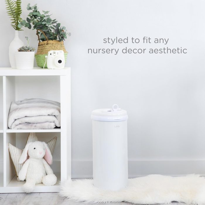 Ubbi Steel Diaper Pail, Odor Locking, No Special Bag Required, Award-Winning, Registry Must-Have, White - Image 7
