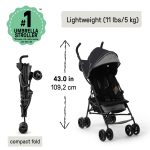 Ingenuity 3D Mini Convenience Stroller – Lightweight Stroller with Compact Fold, Multi-Position Recline, Canopy with Pop Out Sun Visor and More – Umbrella Stroller for Travel and More, Gray - Image 5