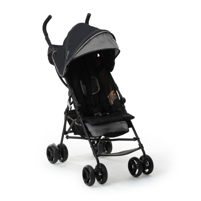 71C2681bJkL Ingenuity 3D Mini Convenience Stroller – Lightweight Stroller with Compact Fold, Multi-Position Recline, Canopy with Pop Out Sun Visor and More – Umbrella Stroller for Travel and More, Gray - Image 1