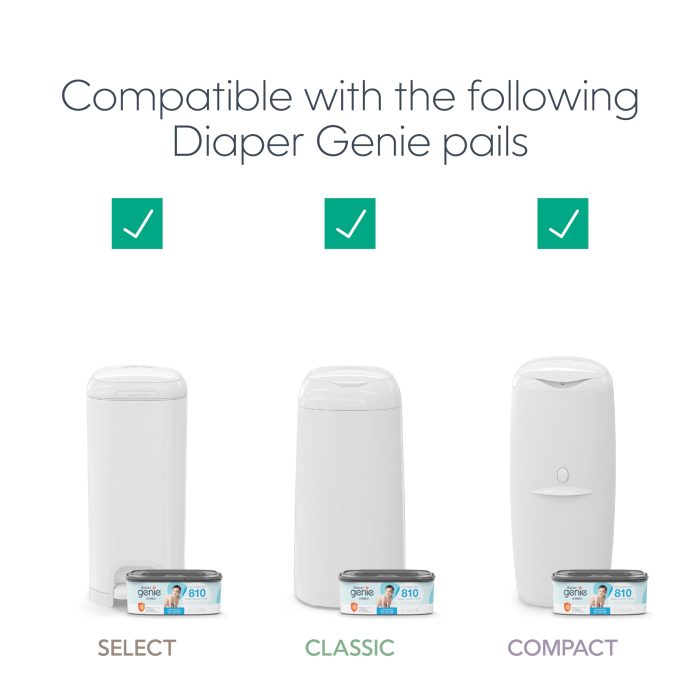 The Diaper Genie Jumbo+ Square Refill, with continuous film, can hold up to 1080 newborn-sized diapers per refill. - Image 6