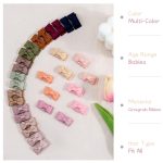 CÉLLOT 40pcs Mini 1.2" Grosgrain Ribbon Snap Clips - Tiny Fine Thin Hair Bows in Pairs for Baby Girls, Toddlers, and Infants - Image 5