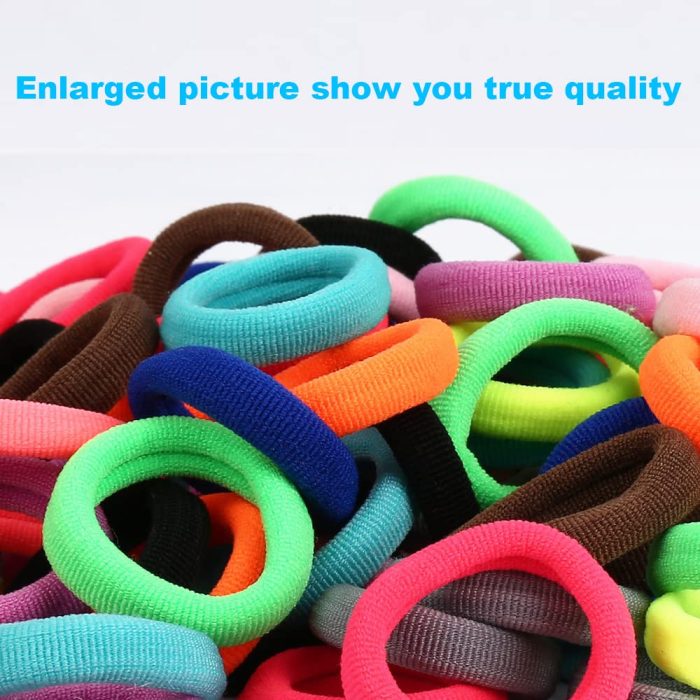Baby Hair Ties, Cotton Toddler Hair Ties for Girls, Kids Seamless Hair Bands, Girls Elastic Ponytail Holders, Diameter 0.97 Inch and Assorted Colors by Qarwayoc - Image 5