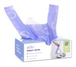 Ubbi Disposable Diaper Sacks, Lavender Scented, Easy-To-Tie Tabs, Diaper Disposal or Pet Waste Bags, 200 Count