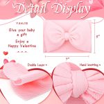 YanJie Baby Girl Headbands - Red Bow, Pink Toddler Headband, Nylon Hair Bows & Accessories for Newborn Girls & Infants 0-6 Months - Image 6