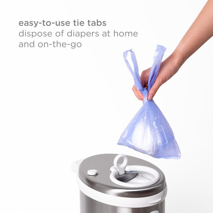 Ubbi Disposable Diaper Sacks, Lavender Scented, Easy-To-Tie Tabs, Diaper Disposal or Pet Waste Bags, 200 Count - Image 4
