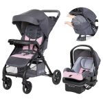Baby Trend Passport® Cargo Stroller Travel System with EZ-Lift™ Plus Infant Car Seat, Pink Bamboo