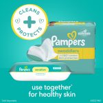 Pampers Sensitive Baby Wipes, Water Based, Hypoallergenic and Unscented, 8 Flip-Top Packs, 4 Refill Packs (1008 Wipes Total) - Image 8