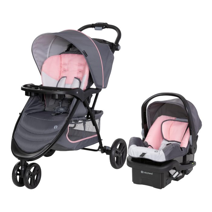 71Sb7IpJH9L Baby Trend EZ Ride Travel System with EZ-Lift™ Infant Car Seat, Dash Pink - Image 1