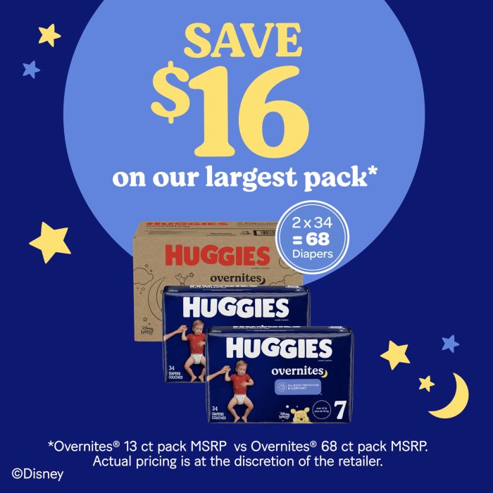 Huggies Size 7 Overnites Baby Diapers: Overnight Diapers, Size 7 (41+ lbs), 68 Ct (2 Packs of 34), Packaging May Vary - Image 8