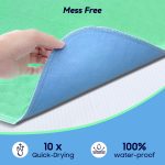 FYGRIP 4 Pack 36” x 36” Extra Heavy Absorbency Washable Underpads, Waterproof Quick Drying Nursing Incontinence Reusable Washable Bed Pee Pads for Dogs, Diaper Changing & Adults, Green - Image 5
