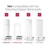 The Diaper Genie Jumbo+ Square Refill, with continuous film, can hold up to 1080 newborn-sized diapers per refill. - Image 5