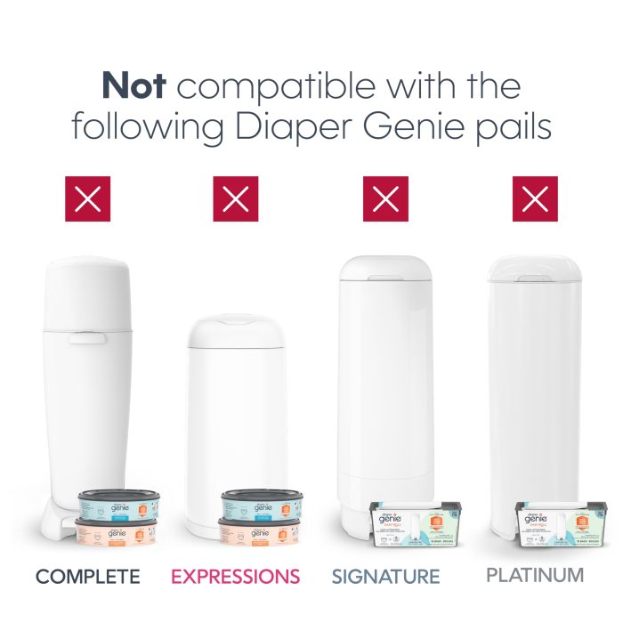 The Diaper Genie Jumbo+ Square Refill, with continuous film, can hold up to 1080 newborn-sized diapers per refill. - Image 5