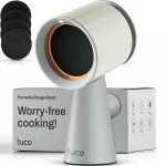 TUCO Portable Range Hood, Countertop Kitchen Exhaust Fan with 3 Speeds, 5-Layer Filter, Powerful Smoke Removal, Low Noise, Oil Cup, Air Purifier for Apartments, Dorms & Indoor BBQ Smokeless – Grey