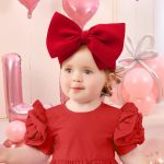 YanJie Baby Girl Headbands - Red Bow, Pink Toddler Headband, Nylon Hair Bows & Accessories for Newborn Girls & Infants 0-6 Months - Image 8