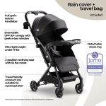 Mompush Lithe V2 Lightweight Travel Stroller, Compact Foldable Baby Stroller with Travel Bag, One-Hand Fold Stroller, Snack Tray, Mechanical Recline Seat, Airplane-Ready, UPF 50+ Canopy & Rain Cover - Image 9