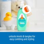 Johnson's No More Tangles Toddler & Kids Detangling Spray to Unlock Knots in Hair, Hypoallergenic & Paraben-Free, No More Tears Tear-Free Formula For Wet or Dry Hair, 10 fl. oz - Image 3