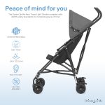 Dream On Me Aero Travel Umbrella Stroller, One-Hand Quick Fold, 3-Point Safety Harness, Dual Brakes, Adjustable Removable Canopy, Lightweight Compact & Space-Saving for Infants and Toddlers – Black - Image 4