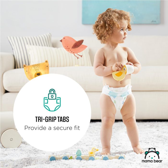 Amazon Brand - Mama Bear Gentle Touch Diapers, Size 5, 132 Count (4 packs of 33) - Image 2