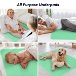 FYGRIP 4 Pack 36” x 36” Extra Heavy Absorbency Washable Underpads, Waterproof Quick Drying Nursing Incontinence Reusable Washable Bed Pee Pads for Dogs, Diaper Changing & Adults, Green - Image 2