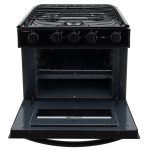 RecPro Suburban RV 17" Black 3 Burner Propane Range with Gas Oven | 9000 BTU Front Burner | Dual 6500 BTU Rear Burners | Piezo Ignition | Compact Built-In Range for RVs and Campers - Image 4