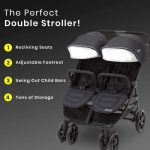 Jeep Destination Ultralight Side x Side Double Stroller, Midnight - Image 8