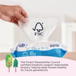 Amazon Brand - Mama Bear 99% Water Based Baby Wipes, Hypoallergenic for Sensitive Skin, Fragrance Free, 432 Count (6 Packs of 72) - Image 5