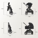 Mompush Wiz 2 in 1 Baby Stroller with Bassinet Mode, Convertible Infant Stroller for Newborn and Toddler with Reversible Seat and Large UPF 50+ Canopy - Image 7