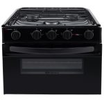 RecPro Suburban RV 17" Black 3 Burner Propane Range with Gas Oven | 9000 BTU Front Burner | Dual 6500 BTU Rear Burners | Piezo Ignition | Compact Built-In Range for RVs and Campers - Image 9